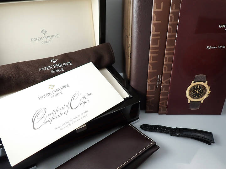 パテックフィリップ コンプリケーション クロノグラフ Ref.5070P-001 プラチナ ブルー文字盤