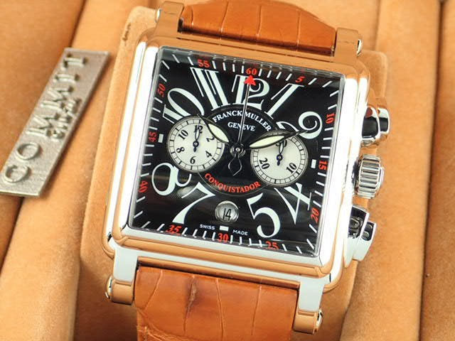Franck Muller Conquistador Ref.10000HCCOAC Black guilloche dial Used conquista-3