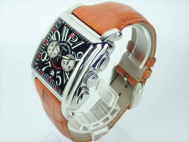 Franck Muller Conquistador Ref.10000HCCOAC Black guilloche dial Used conquista-3