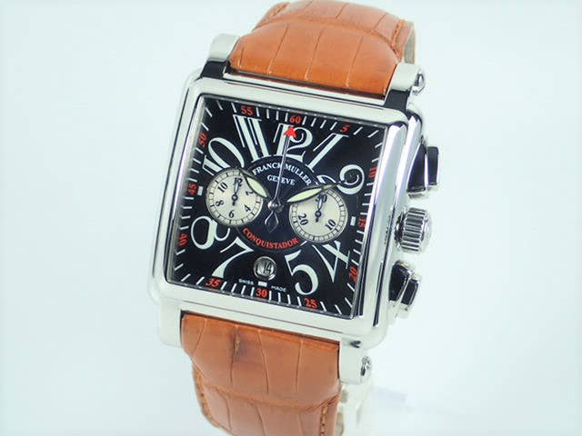 Franck Muller Conquistador Ref.10000HCCOAC Black guilloche dial Used conquista-3