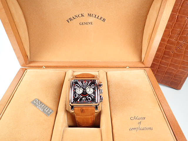 Franck Muller Conquistador Ref.10000HCCOAC Black guilloche dial Used conquista-3