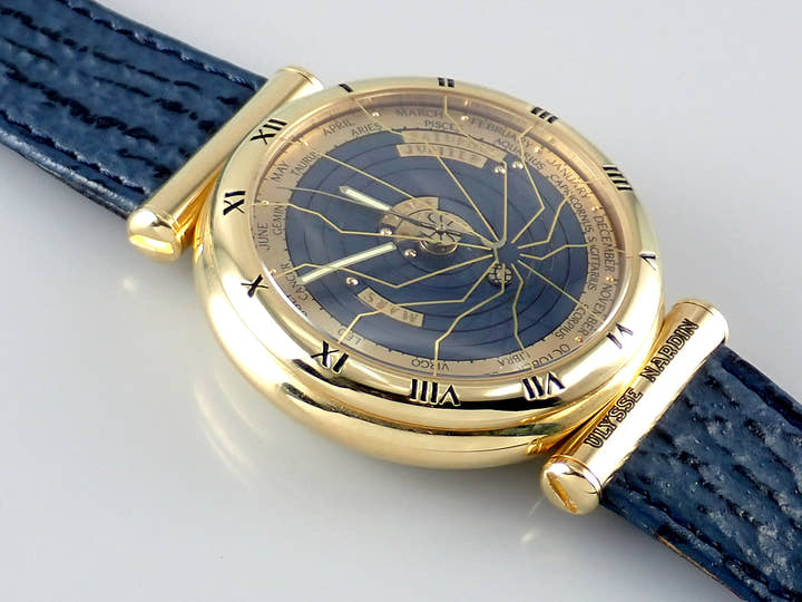 ユリスナルダン プラネタリウム Ref.801-22 ブルー文字盤 中古 copernicus