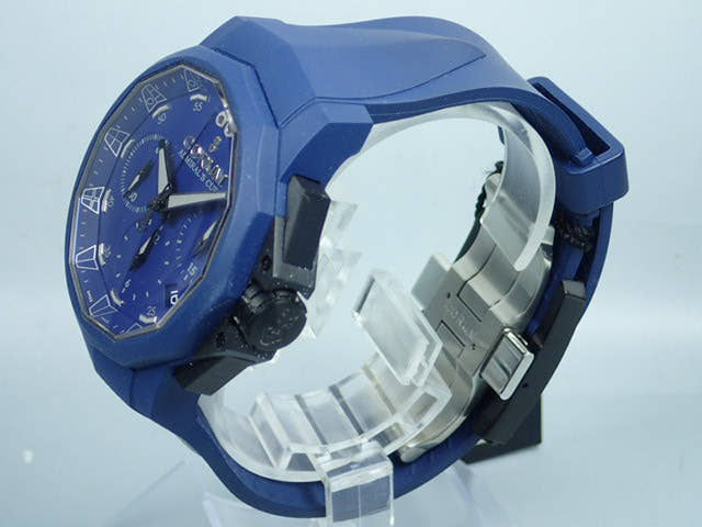 コルム アドミラルズカップ Ref.753.807.02/F373AB21 ブルー文字盤 美品 corum