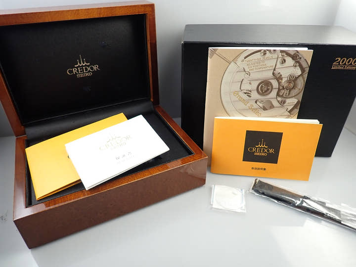 セイコー クレドール メカニカル クロノグラフ 40本限定モデル Ref.GBBL997 スケルトン&シェルインダイヤル文字盤 中古 R5VF5F20
