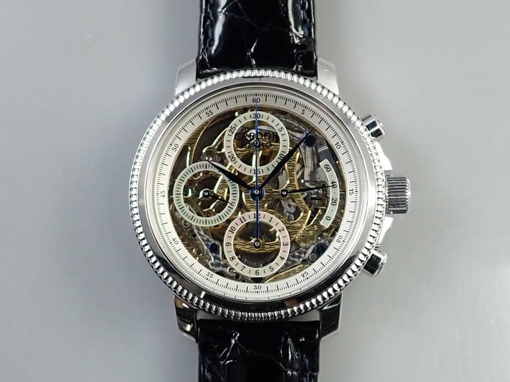 セイコー クレドール メカニカル クロノグラフ 40本限定モデル Ref.GBBL997 スケルトン&シェルインダイヤル文字盤 中古 R5VF5F20