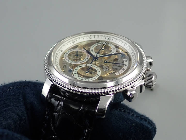 セイコー クレドール メカニカル クロノグラフ 40本限定モデル Ref.GBBL997 スケルトン&シェルインダイヤル文字盤 中古 R5VF5F20