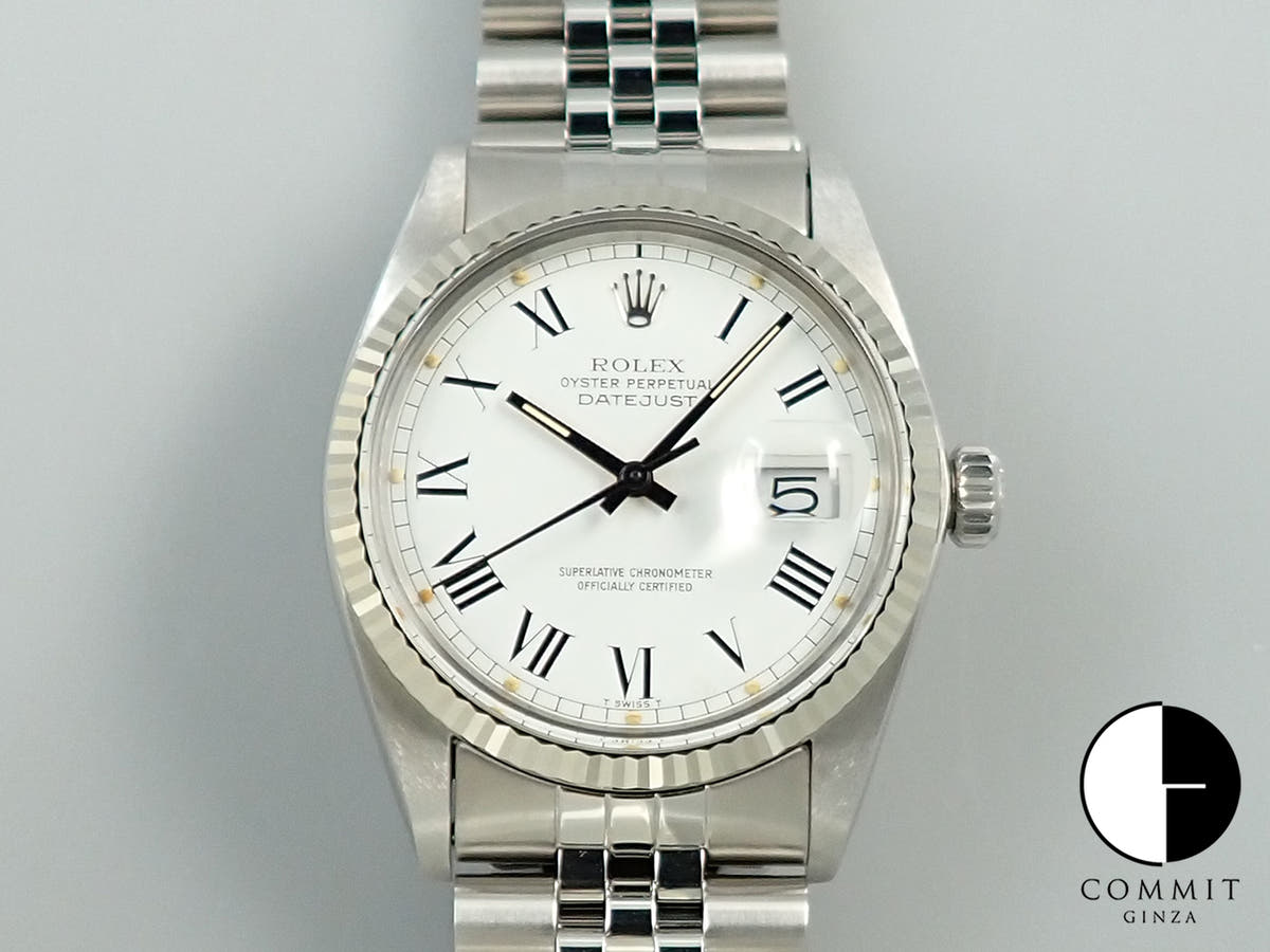 ロレックス デイトジャスト Ref.16014 ステンレススチール/ホワイトゴールド ホワイト文字盤 ジュビリーブレスレット
