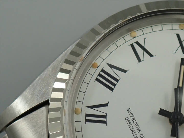 ロレックス デイトジャスト Ref.16014 ステンレススチール/ホワイトゴールド ホワイト文字盤 ジュビリーブレスレット