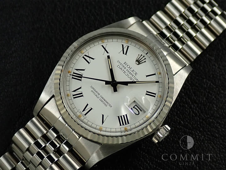 ロレックス デイトジャスト Ref.16014 ステンレススチール/ホワイトゴールド ホワイト文字盤 ジュビリーブレスレット