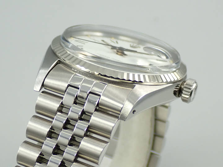 ロレックス デイトジャスト Ref.16014 ステンレススチール/ホワイトゴールド ホワイト文字盤 ジュビリーブレスレット