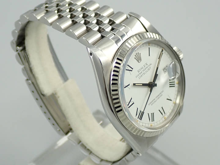 ロレックス デイトジャスト Ref.16014 ステンレススチール/ホワイトゴールド ホワイト文字盤 ジュビリーブレスレット