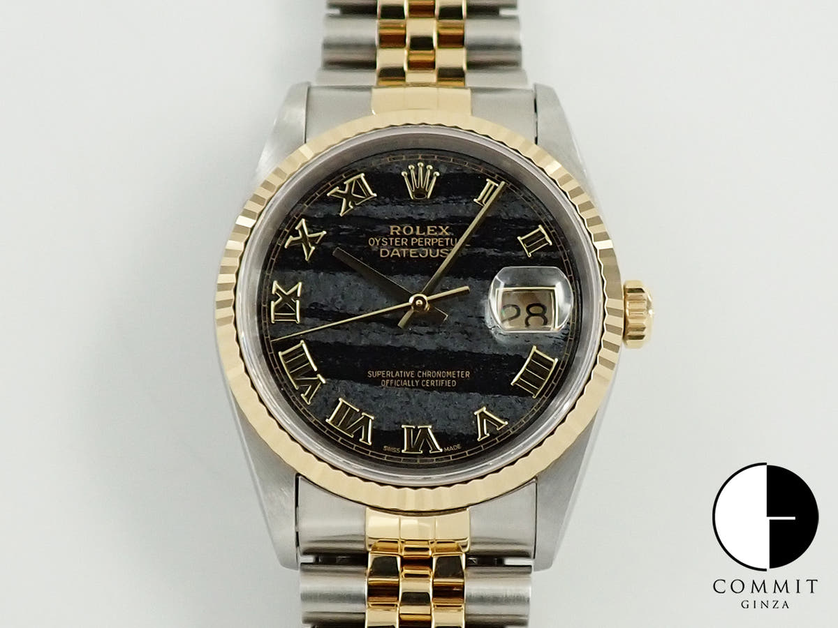 ロレックス デイトジャスト36 Ref.16233 ステンレススチール/イエローゴールド フェライト文字盤 ジュビリーブレスレット