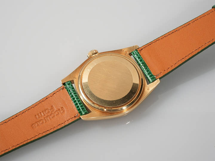 Rolex Datejust Ref. 16018 Yellow Gold White Dial Leather Strap