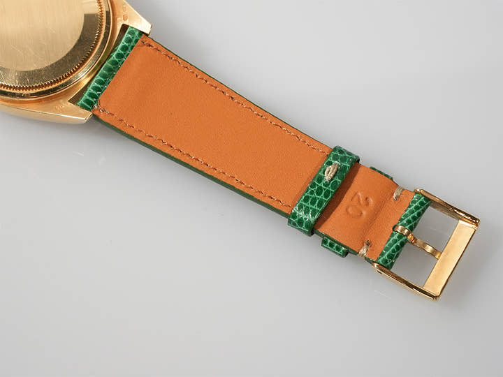 Rolex Datejust Ref. 16018 Yellow Gold White Dial Leather Strap