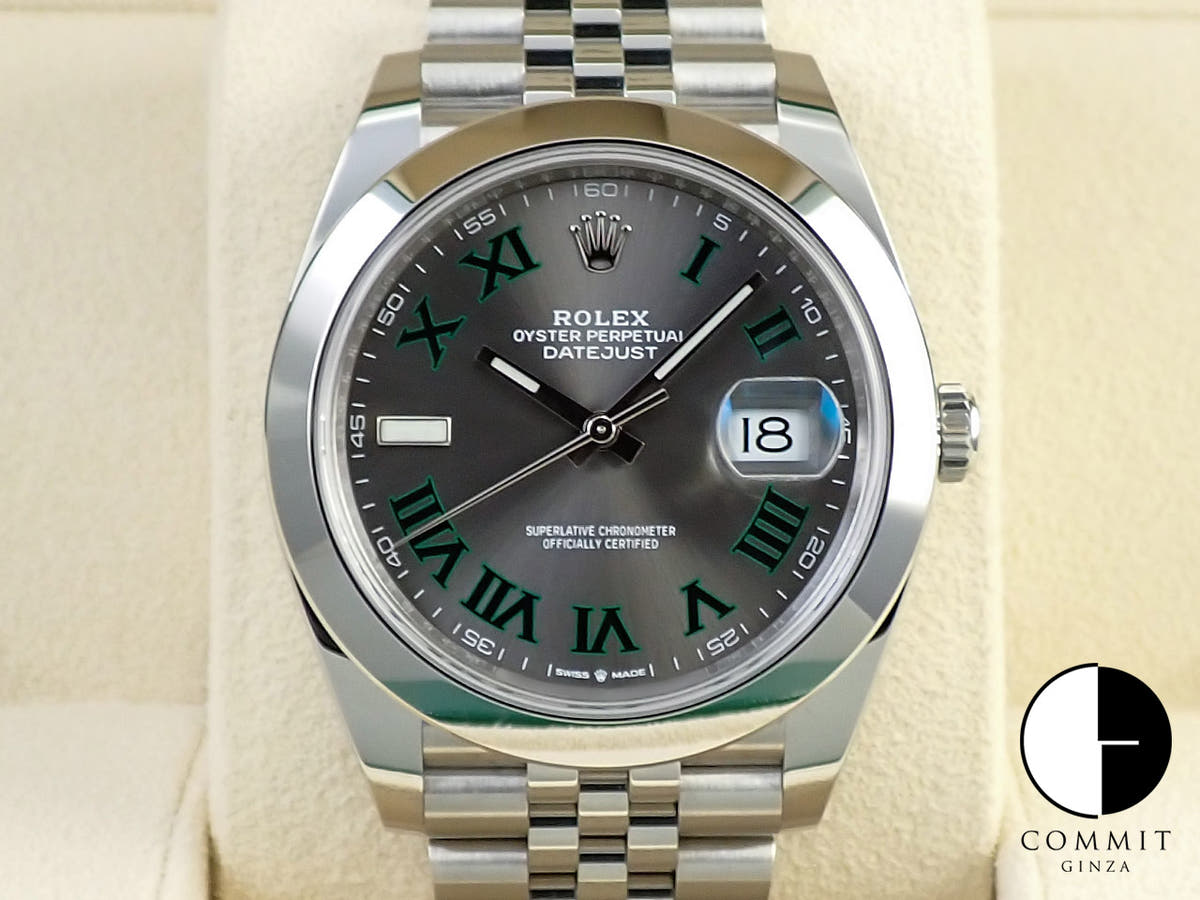 ロレックス デイトジャスト41 Ref.126300 ステンレススチール スレートローマン文字盤 ジュビリーブレスレット 美品 C6J3MK45