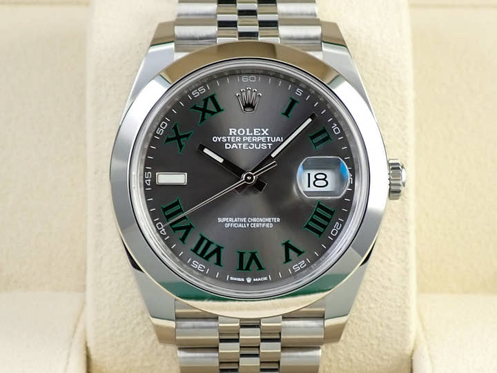 ロレックス デイトジャスト41 Ref.126300 ステンレススチール スレートローマン文字盤 ジュビリーブレスレット 美品 C6J3MK45