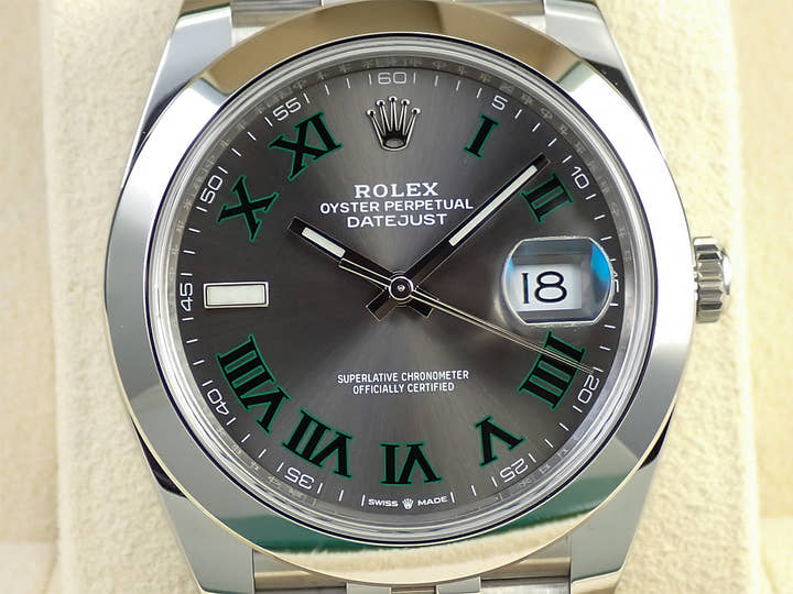 ロレックス デイトジャスト41 Ref.126300 ステンレススチール スレートローマン文字盤 ジュビリーブレスレット 美品 C6J3MK45