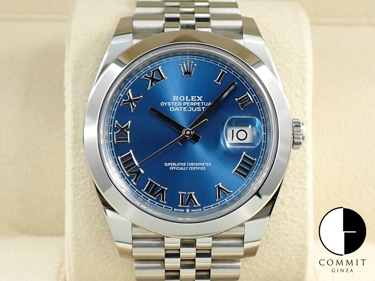 ロレックス デイトジャスト41 Ref.126300 ステンレススチール アズーロブルー文字盤 ジュビリーブレスレット