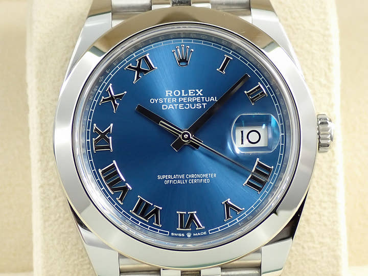 ロレックス デイトジャスト41 Ref.126300 ステンレススチール アズーロブルー文字盤 ジュビリーブレスレット