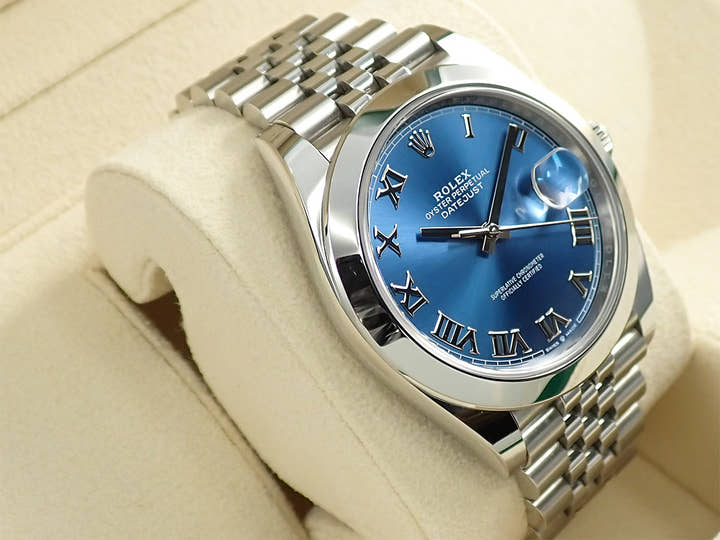 ロレックス デイトジャスト41 Ref.126300 ステンレススチール アズーロブルー文字盤 ジュビリーブレスレット