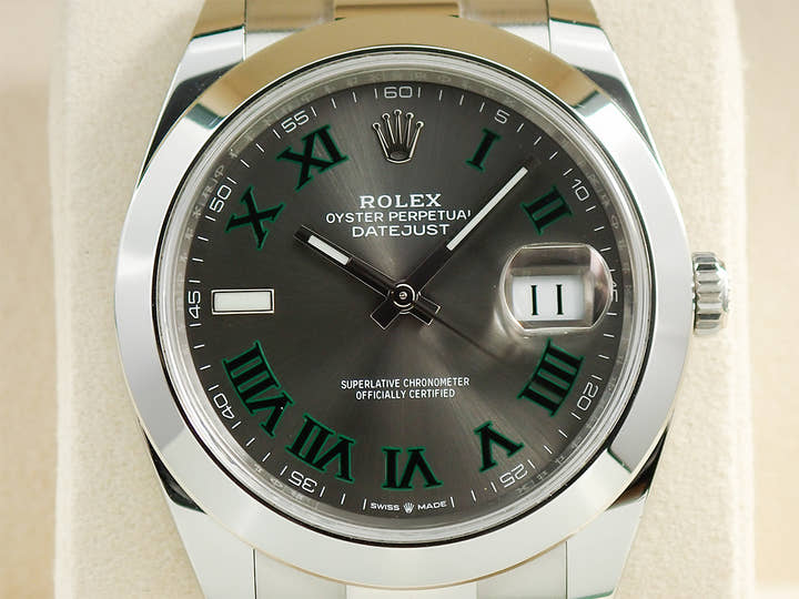 ロレックス デイトジャスト41 Ref.126300 ステンレススチール スレートローマン文字盤 オイスターブレスレット
