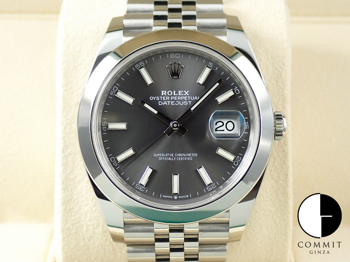 ロレックス デイトジャスト41 Ref.126300 ステンレススチール スレート文字盤 ジュビリーブレスレット 美品 11HLCLCP