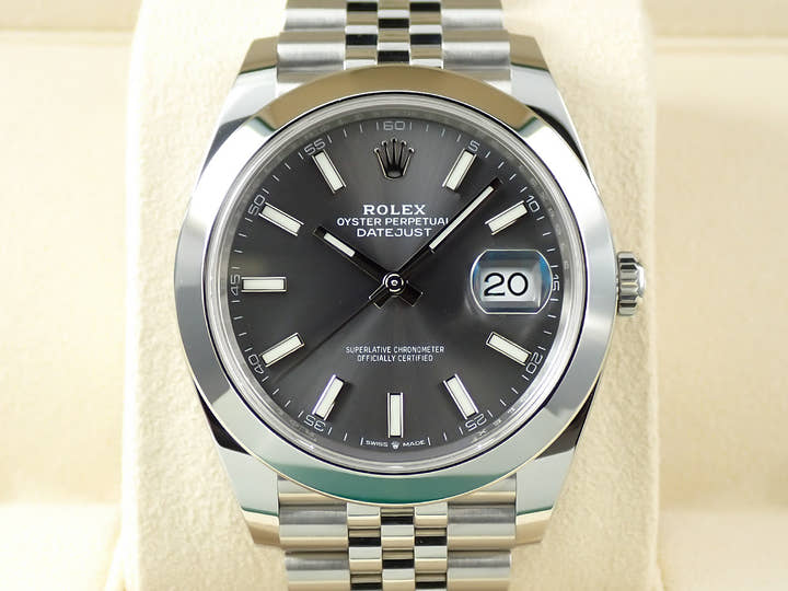 ロレックス デイトジャスト41 Ref.126300 ステンレススチール スレート文字盤 ジュビリーブレスレット 美品 11HLCLCP