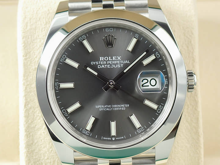 ロレックス デイトジャスト41 Ref.126300 ステンレススチール スレート文字盤 ジュビリーブレスレット 美品 11HLCLCP