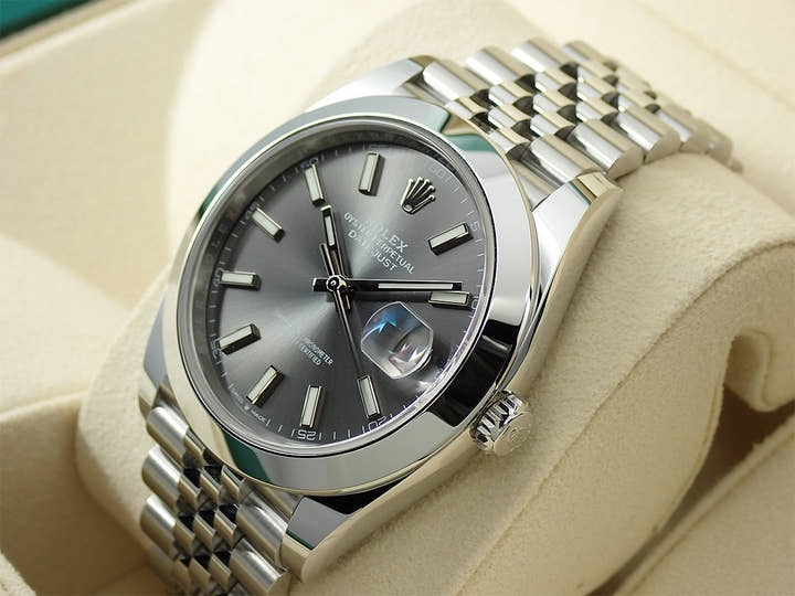 ロレックス デイトジャスト41 Ref.126300 ステンレススチール スレート文字盤 ジュビリーブレスレット 美品 11HLCLCP