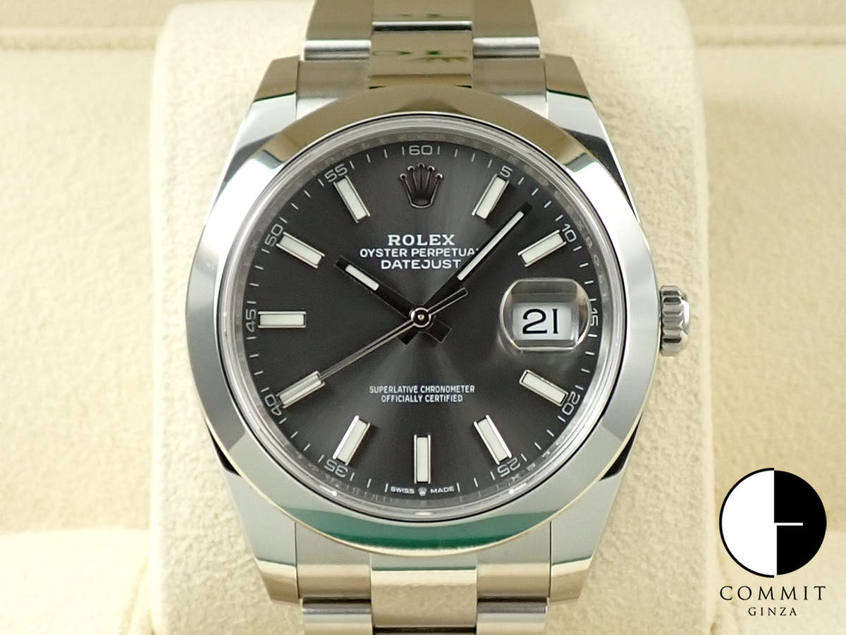 ロレックス デイトジャスト41 Ref.126300 ステンレススチール スレートローマン文字盤 オイスターブレスレット