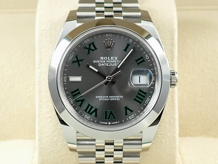 ロレックス デイトジャスト41 Ref.126300 ステンレススチール スレートローマン文字盤 ジュビリーブレスレット 美品 39A8ZJTL
