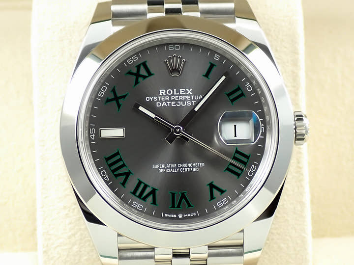 ロレックス デイトジャスト41 Ref.126300 ステンレススチール スレートローマン文字盤 ジュビリーブレスレット 美品 39A8ZJTL