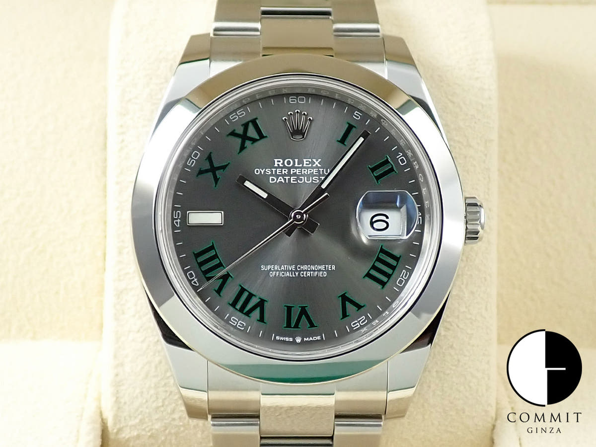 ロレックス デイトジャスト41 Ref.126300 ステンレススチール スレートローマン文字盤 オイスターブレスレット