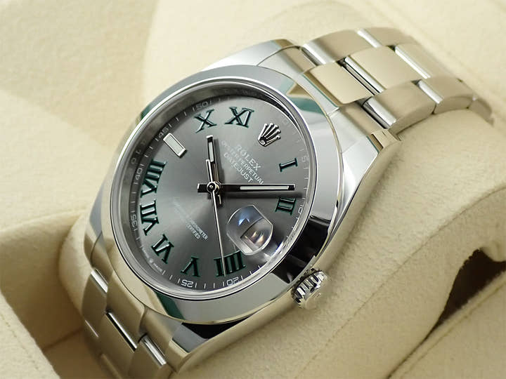 ロレックス デイトジャスト41 Ref.126300 ステンレススチール スレートローマン文字盤 オイスターブレスレット