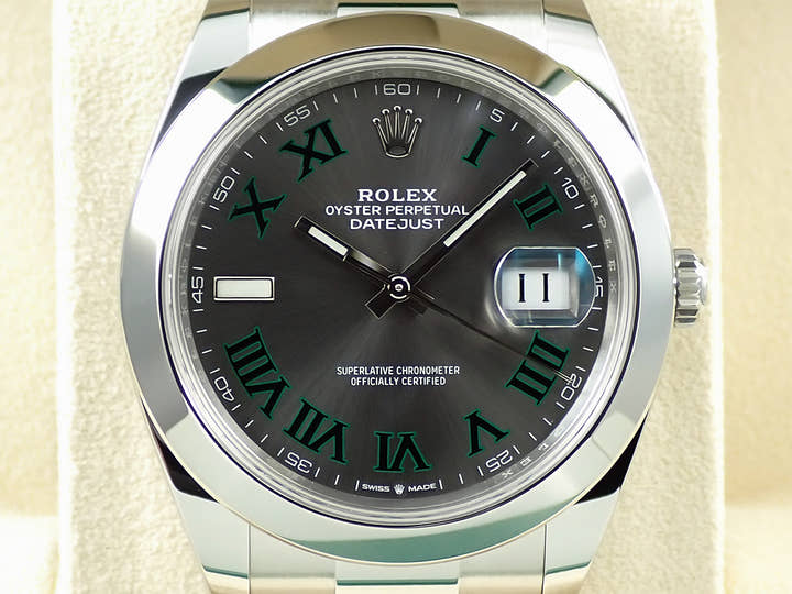 ロレックス デイトジャスト41 Ref.126300 ステンレススチール スレートローマン文字盤 オイスターブレスレット