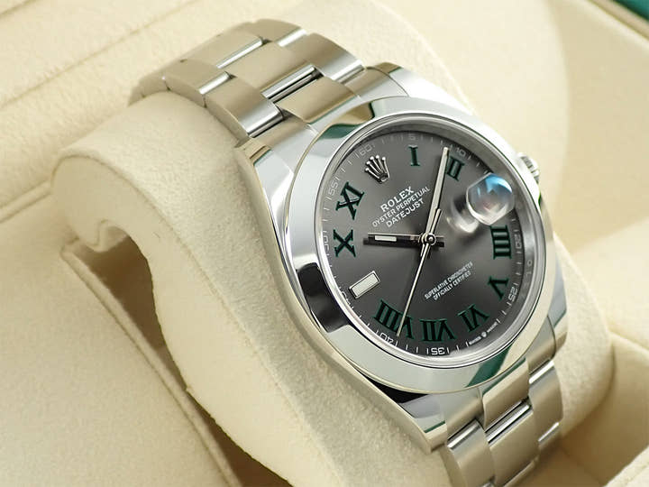 ロレックス デイトジャスト41 Ref.126300 ステンレススチール スレートローマン文字盤 オイスターブレスレット