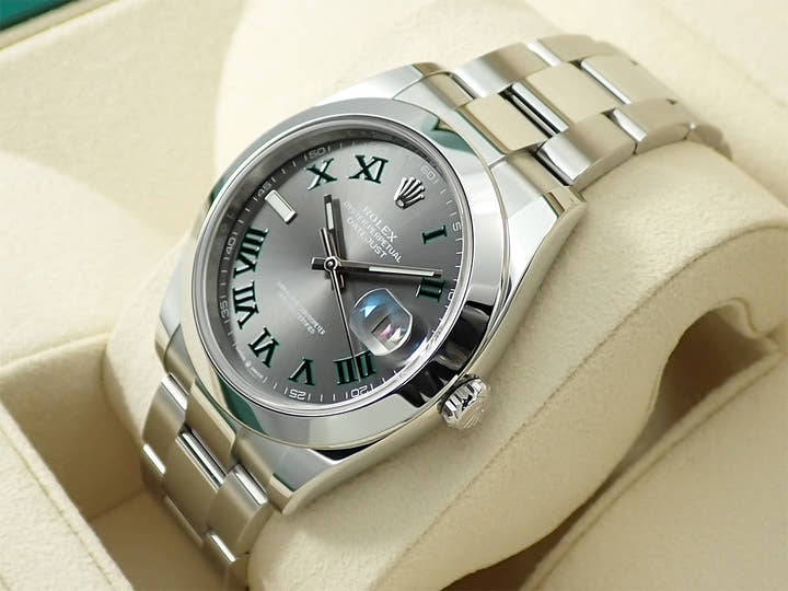 ロレックス デイトジャスト41 Ref.126300 ステンレススチール スレートローマン文字盤 オイスターブレスレット