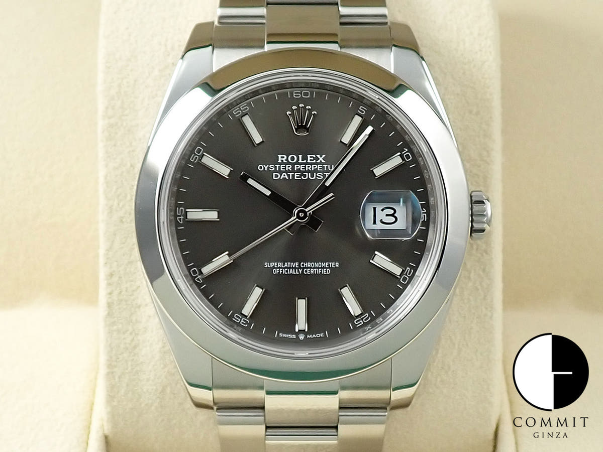 ロレックス デイトジャスト41 Ref.126300 ステンレススチール スレートローマン文字盤 オイスターブレスレット