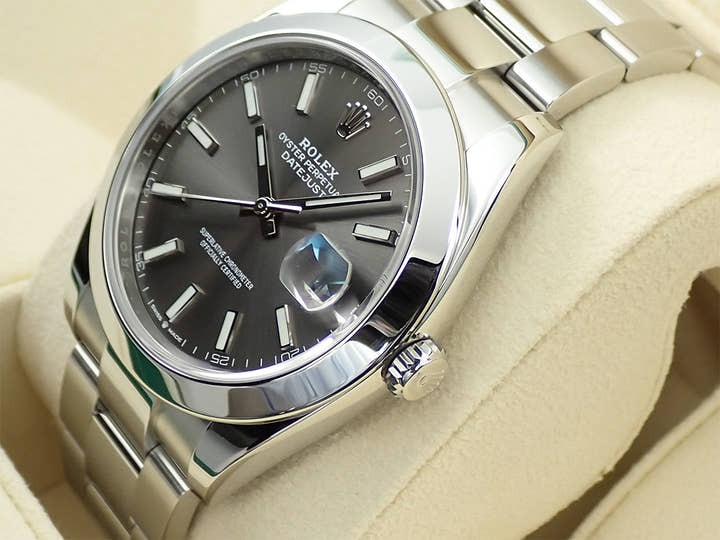 ロレックス デイトジャスト41 Ref.126300 ステンレススチール スレートローマン文字盤 オイスターブレスレット