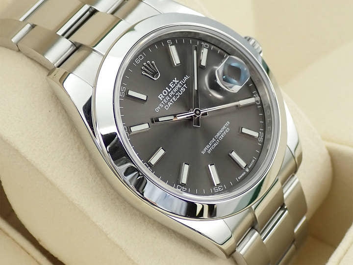ロレックス デイトジャスト41 Ref.126300 ステンレススチール スレートローマン文字盤 オイスターブレスレット