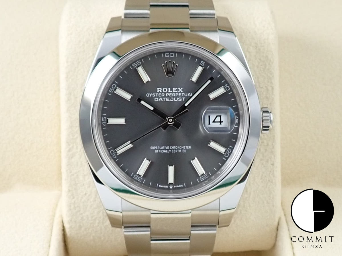 ロレックス デイトジャスト41 Ref.126300 ステンレススチール スレートローマン文字盤 オイスターブレスレット