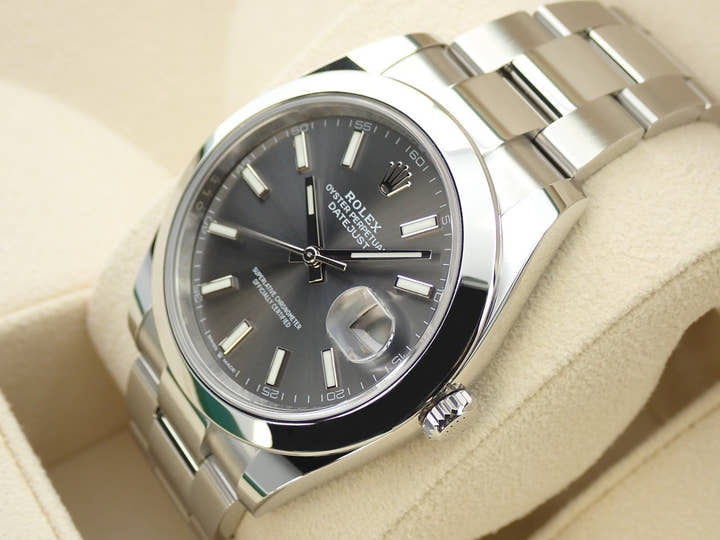 ロレックス デイトジャスト41 Ref.126300 ステンレススチール スレートローマン文字盤 オイスターブレスレット