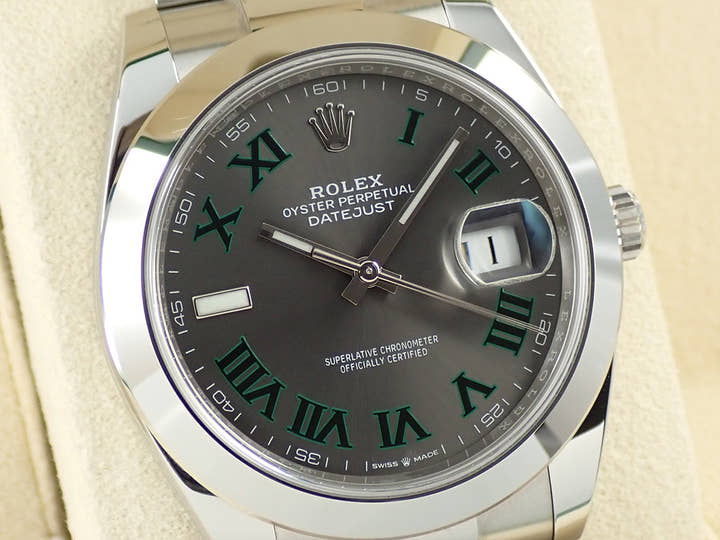 ロレックス デイトジャスト41 Ref.126300 ステンレススチール スレートローマン文字盤 オイスターブレスレット