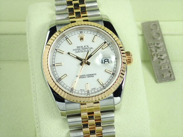 ロレックス デイトジャスト Ref.116233 ホワイト文字盤 中古 datejust-105 ジュビリーブレスレット
