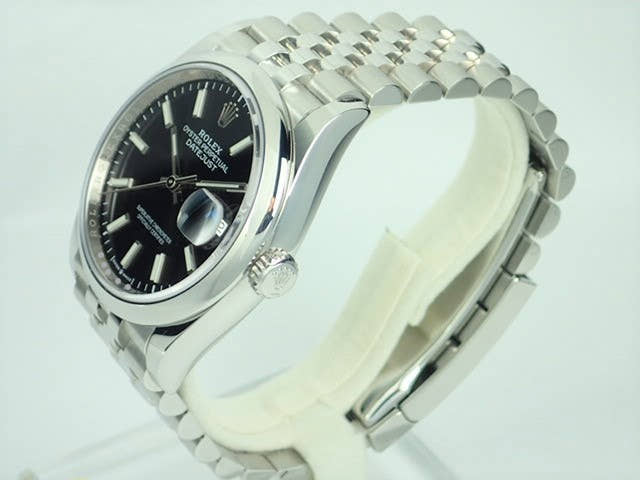ロレックス デイトジャスト Ref.126200 ブラック文字盤 未使用 datejust-114 ジュビリーブレスレット