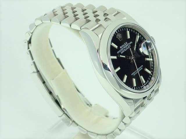 ロレックス デイトジャスト Ref.126200 ブラック文字盤 未使用 datejust-114 ジュビリーブレスレット