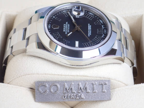 ロレックス デイトジャストII Ref.116300 ブラック文字盤 中古 datejust-11
