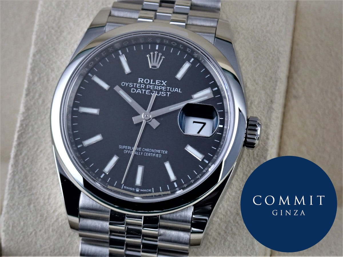 ロレックス デイトジャスト Ref.126200 ブラック文字盤 美品 datejust-132 ジュビリーブレスレット