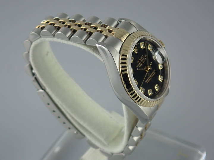 ロレックス デイトジャスト Ref.79173G ブラック文字盤 中古 datejust-135 ジュビリーブレスレット