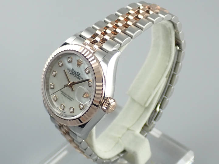 ロレックス デイトジャスト28 Ref.279171 ホワイトシェル文字盤 未使用 datejust-140 ジュビリーブレスレット
